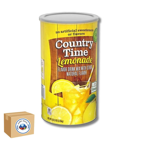 Global Basics Country Time Pink Lemonade Powdered Drink Mix | 1 Canister, 82.5 oz | Includes An Easy Scoop Measuring Cup!