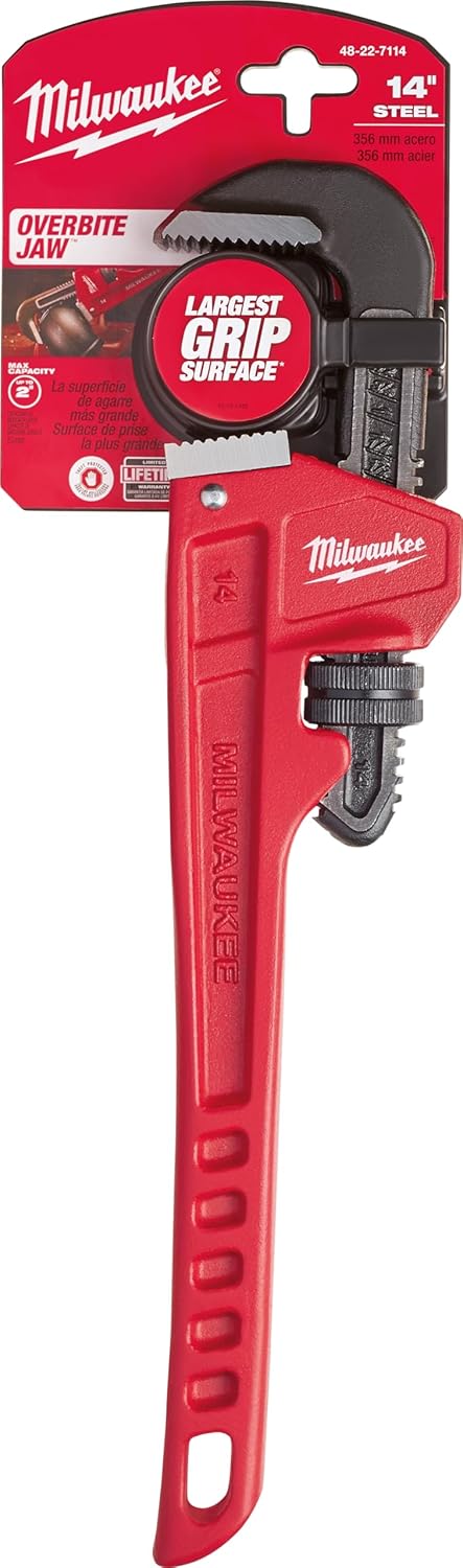 Milwaukee Electric Tool 48-22-7114 14" Steel Pipe Wrench, 17" x 1.4" x 5.2"