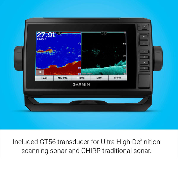 "Garmin ECHOMAP UHD 93sv with GT56UHD-TM Transducer, 9"" Keyed-Assist Touchscreen Chartplotter with U.S. LakeVü g3 and Added High-Def Scanning Sonar" (010-02523-01)