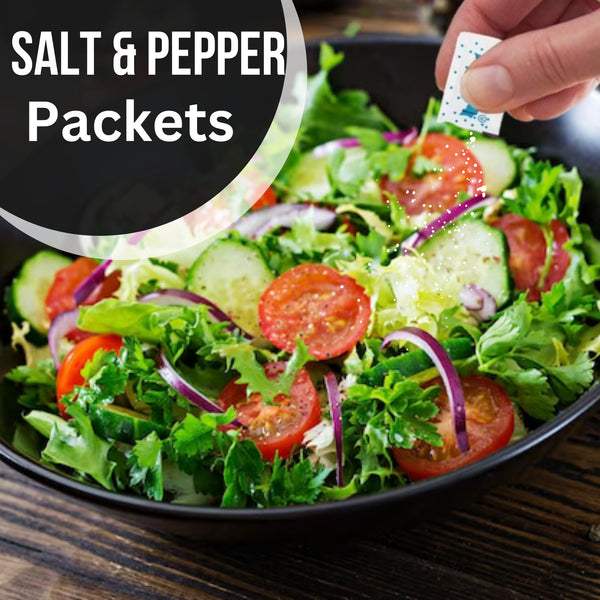 Global Basics Disposable Plastic Cutlery Packs | 125 Individually Wrapped White Plastic Cutlery Sets | Includes Knife, Fork, Spoon, Napkin and Salt & Pepper Packets | 125 Total (125, White Plastic)