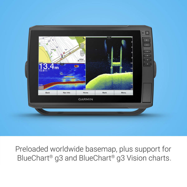 "Garmin ECHOMAP UHD 93sv with GT56UHD-TM Transducer, 9"" Keyed-Assist Touchscreen Chartplotter with U.S. LakeVü g3 and Added High-Def Scanning Sonar" (010-02523-01)