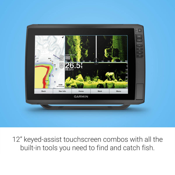 "Garmin ECHOMAP UHD 93sv with GT56UHD-TM Transducer, 9"" Keyed-Assist Touchscreen Chartplotter with U.S. LakeVü g3 and Added High-Def Scanning Sonar" (010-02523-01)
