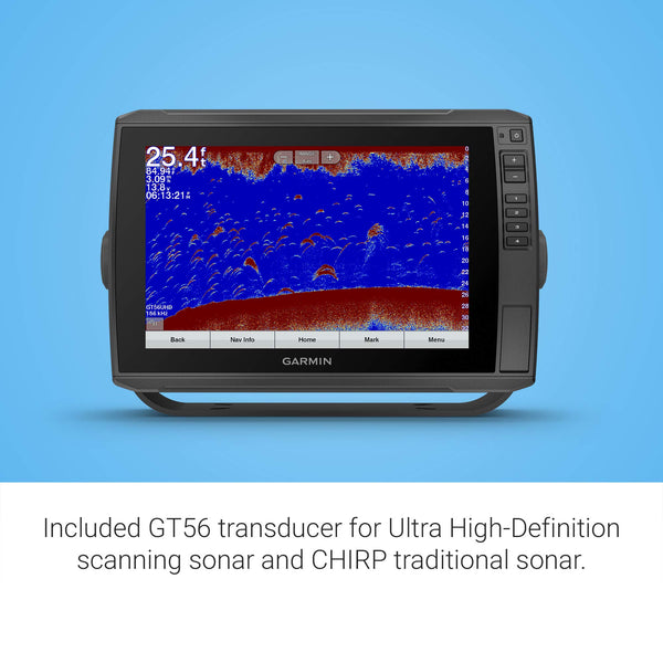 "Garmin ECHOMAP UHD 93sv with GT56UHD-TM Transducer, 9"" Keyed-Assist Touchscreen Chartplotter with U.S. LakeVü g3 and Added High-Def Scanning Sonar" (010-02523-01)