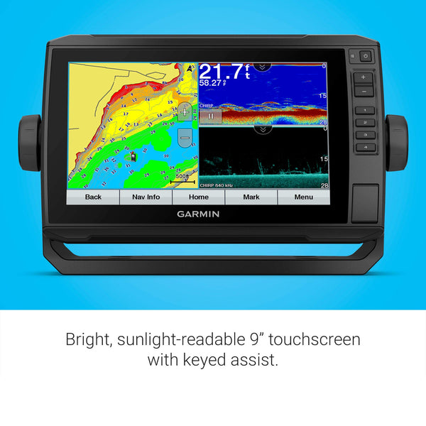 "Garmin ECHOMAP UHD 93sv with GT56UHD-TM Transducer, 9"" Keyed-Assist Touchscreen Chartplotter with U.S. LakeVü g3 and Added High-Def Scanning Sonar" (010-02523-01)
