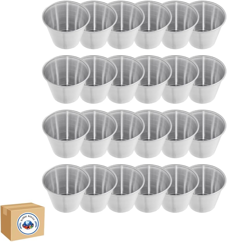 Global Basics Stainless Steel Condiment Cups