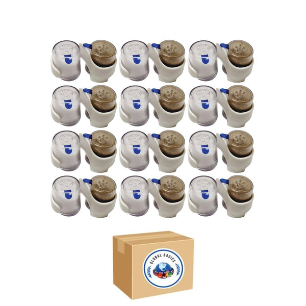 Global Basics Bulk MINI PREFILLED Salt & Pepper Shaker Sets | 12 Pairs of Personal-Sized, Prefilled, Disposable Salt & Pepper Shakers (12)