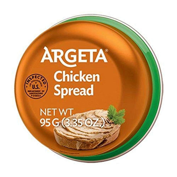 Argeta Pate Spread, Spicy Chicken, 95 Gram (Pack of 48)