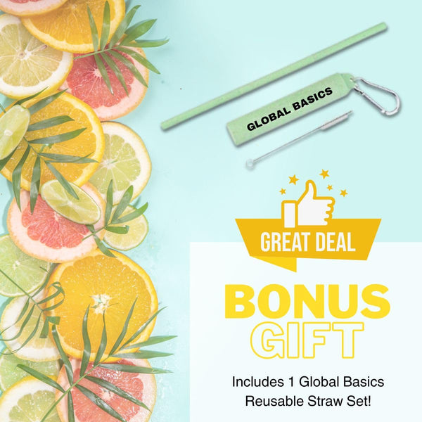 Global Basics Kool Aid Tropical Punch Flavored Powdered Drink Mix | Pack of 2 | 82.5 oz Per Canister - 165 oz TOTAL | Includes A Global Basics Reusable Straw Set!