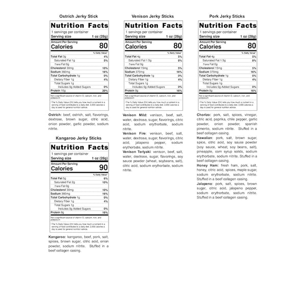 Buffalo Bob's Wild Game Meat Snacks Variety Pack (14 Items)