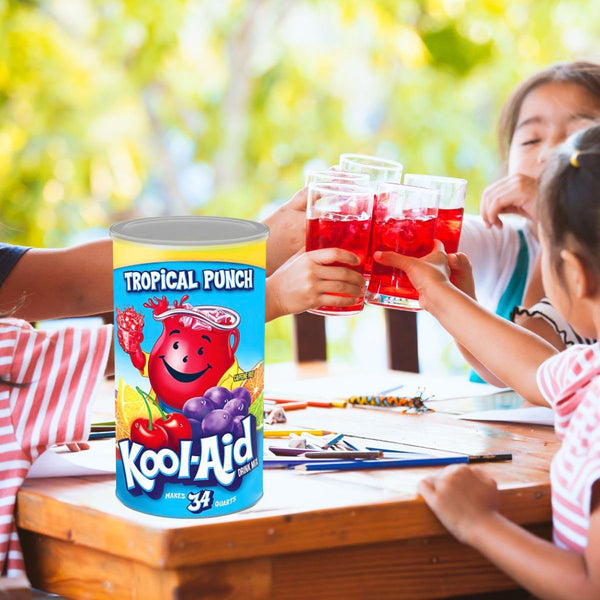 Global Basics Kool Aid Tropical Punch Flavored Powdered Drink Mix | Pack of 2 | 82.5 oz Per Canister - 165 oz TOTAL | Includes A Global Basics Reusable Straw Set!