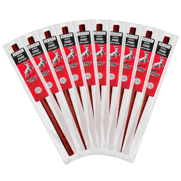 Buffalo Bob's Wild Game Meat Sticks - Jerky Sticks 10 Pack