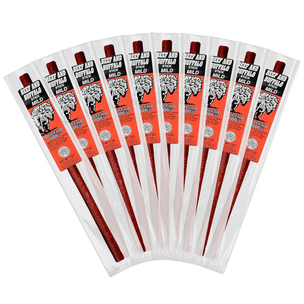 Buffalo Bob's Wild Game Meat Sticks - Jerky Sticks 10 Pack