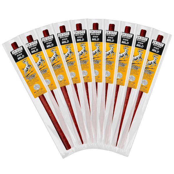 Buffalo Bob's Wild Game Meat Sticks - Jerky Sticks 10 Pack