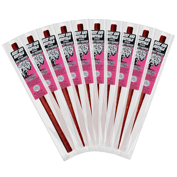Buffalo Bob's Wild Game Meat Sticks - Jerky Sticks 10 Pack