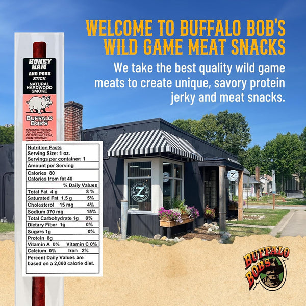 Buffalo Bob's Exotic Game Jerky & Meat Snacks - Best 20 Piece Variety Gift Pack