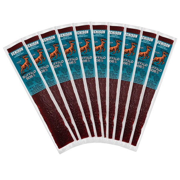Buffalo Bob's Exotic Jerky (10-Pack), 10 Flavor Variety Pack of Exotic Snacks, Wild Game Jerky, Exotic Beef Jerky Gifts for Men