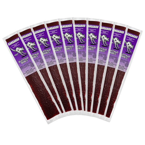Buffalo Bob's Exotic Jerky (10-Pack), 10 Flavor Variety Pack of Exotic Snacks, Wild Game Jerky, Exotic Beef Jerky Gifts for Men